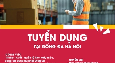TUYỂN DỤNG: NHÂN VIÊN KHO - ĐÓNG HÀNG