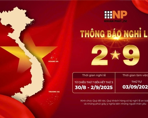 THÔNG BÁO NGHỈ LỄ QUỐC KHÁNH 2/9/2025