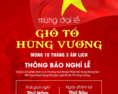 THÔNG BÁO LỊCH NGHỈ LỄ GIỖ TỔ HÙNG VƯƠNG 2024